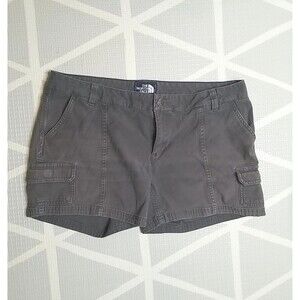The North Face Cargo Shorts Womens 12 Dark Grey Cotton Outdoor Hiking Active